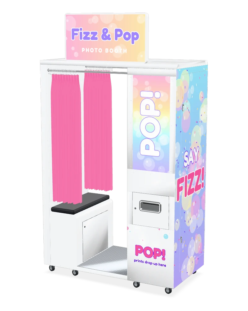 Fizz and Pop photo booth design for family venues